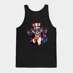 Sugar Skull Uncle Sam - Second Amendment Tank Top